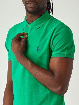 4. Men's slim-fit polo in cotton piqué Meadow