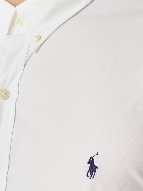 4. Camisa de hombre slim fit de algodón elástico Blanco Polo Ralph Lauren 710928254