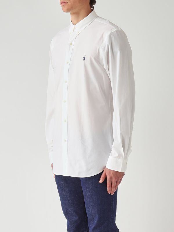2. Camisa de hombre slim fit de algodón elástico Blanco Polo Ralph Lauren 710928254