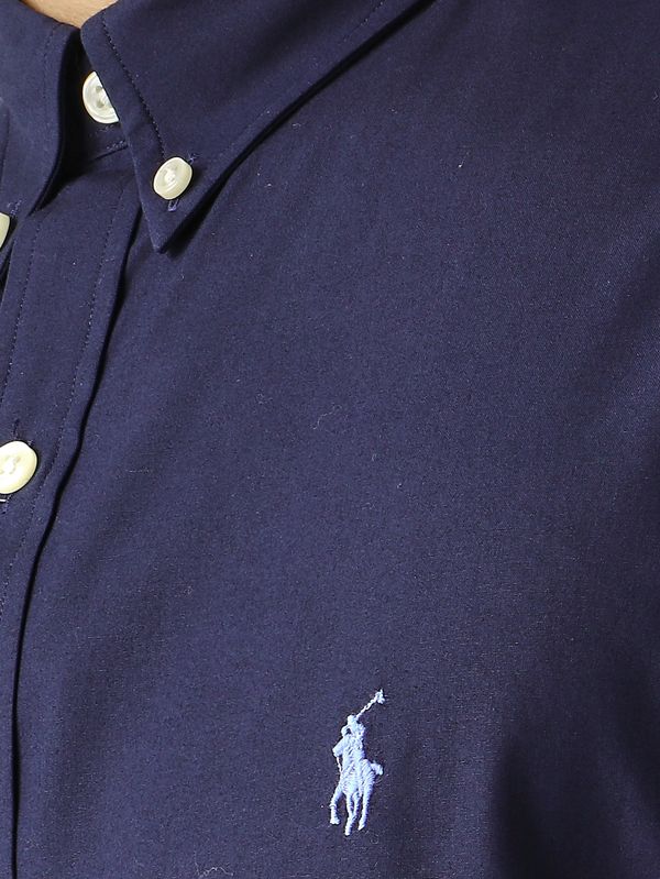 4. Camicia uomo slim fit in cotone stretch Navy Polo Ralph Lauren 710928254