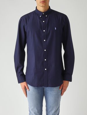 1. Camicia uomo slim fit in cotone stretch Navy