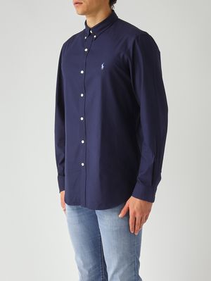 2. Camicia uomo slim fit in cotone stretch Navy