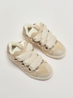 2. Sneakers bambina in pelle Beige