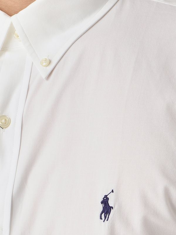 4. Camicia uomo custom fit in cotone stretch Bianco Polo Ralph Lauren 710928255