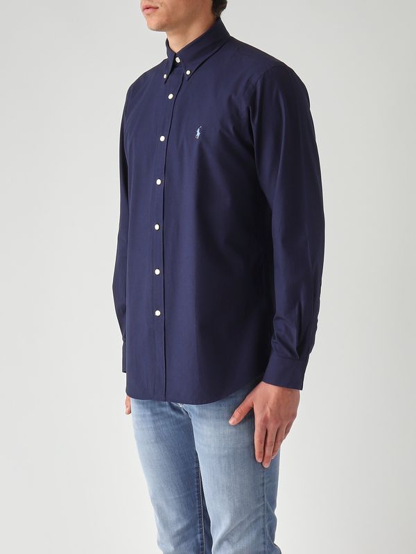 2. Camicia uomo custom fit in cotone stretch Navy Polo Ralph Lauren 710928255
