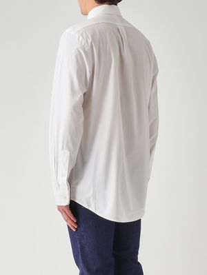 3. Camicia uomo custom fit in cotone stretch Bianco