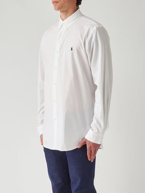 2. Camicia uomo custom fit in cotone stretch Bianco