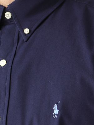 4. Camicia uomo custom fit in cotone stretch Navy