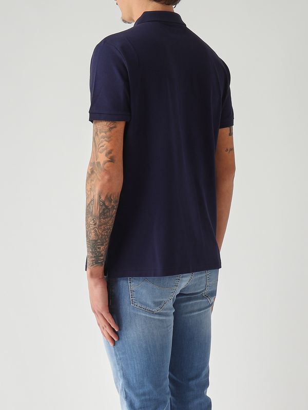 4. Polo custom slim fit en piqué de coton extensible pour homme Bleu Foncé Polo Ralph Lauren 710941439