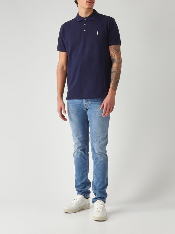 2. Polo custom slim fit en piqué de coton extensible pour homme Bleu Foncé Polo Ralph Lauren 710941439