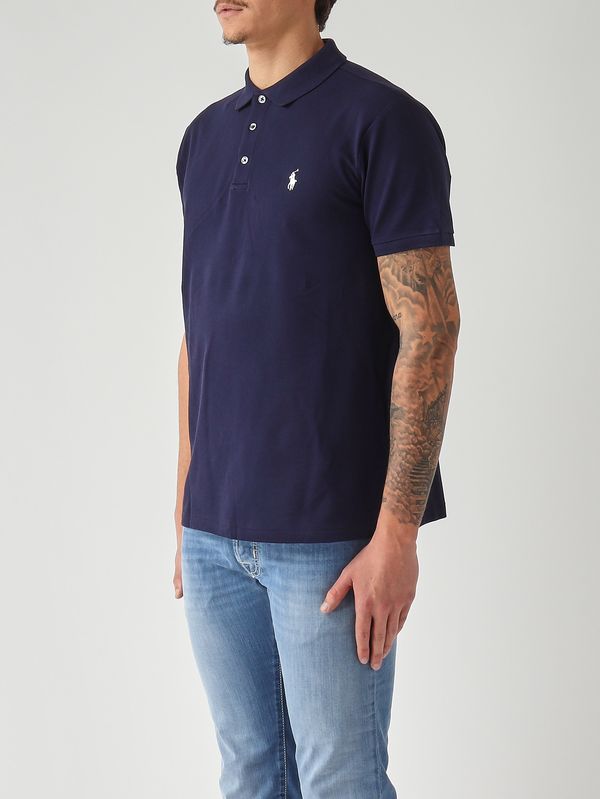3. Polo custom slim fit en piqué de coton extensible pour homme Bleu Foncé Polo Ralph Lauren 710941439