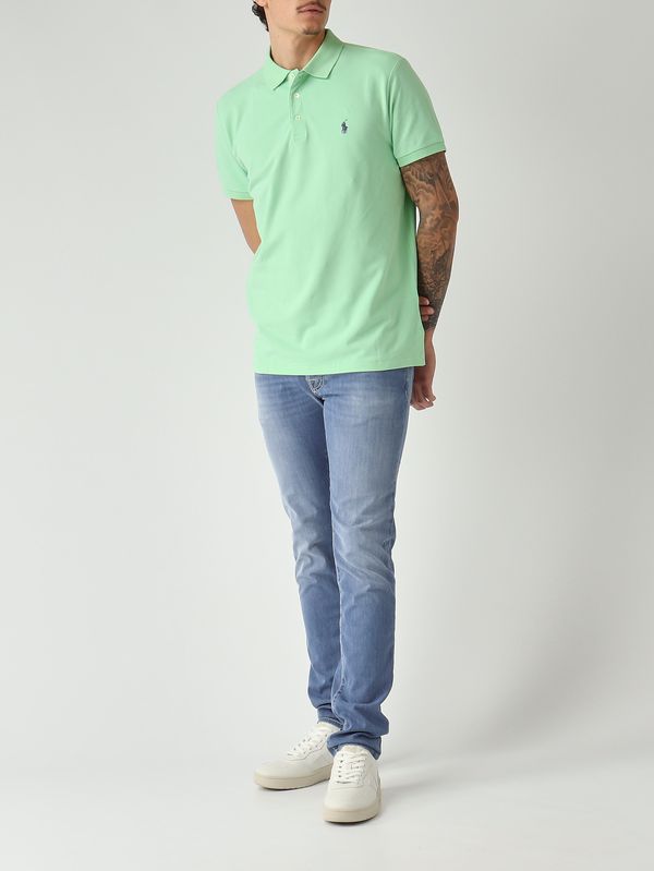 2. Polo de hombre custom slim fit de piqué de algodón elástico Menta Claro Polo Ralph Lauren 710941439