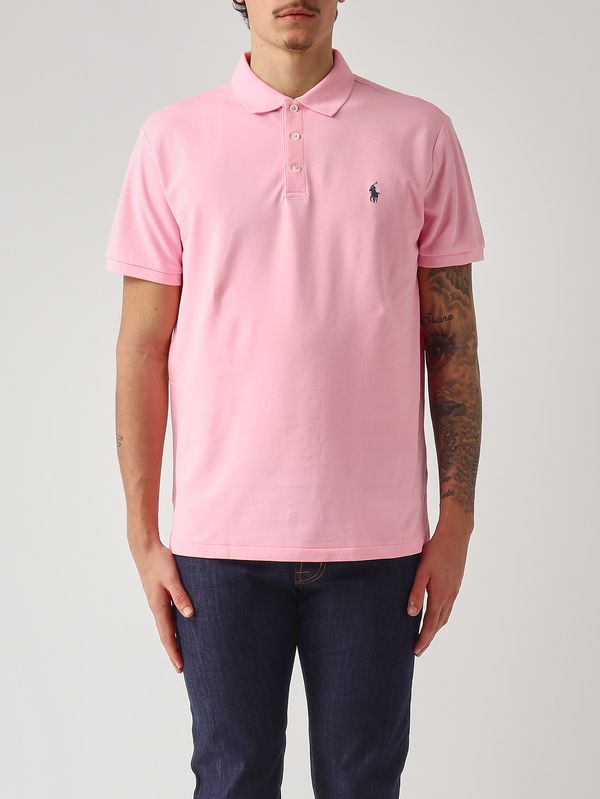 Men's Custom Slim Fit polo in stretch cotton piqué Pink Polo Ralph Lauren