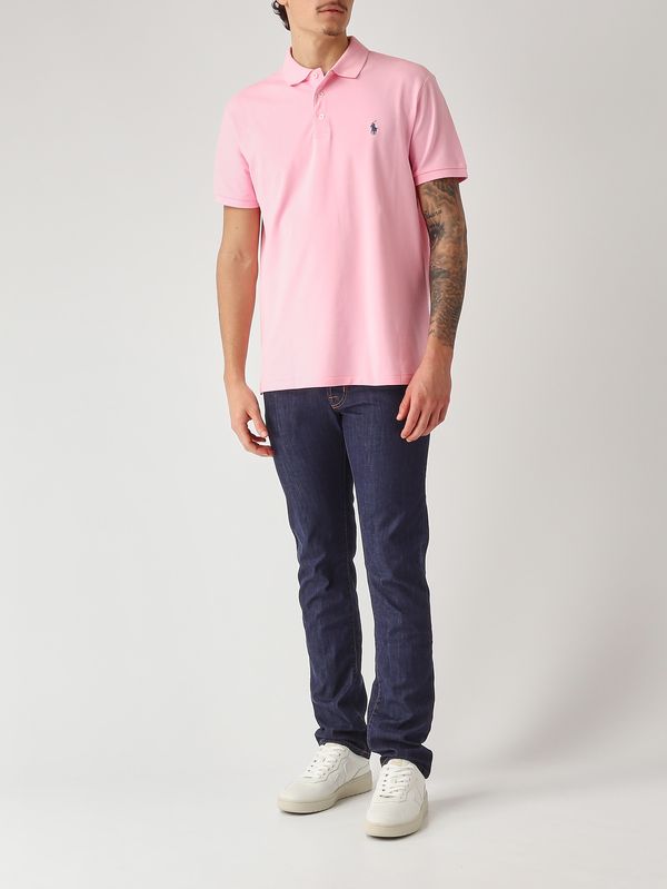 2. Polo custom slim fit en piqué de coton extensible pour homme Rose Polo Ralph Lauren 710941439