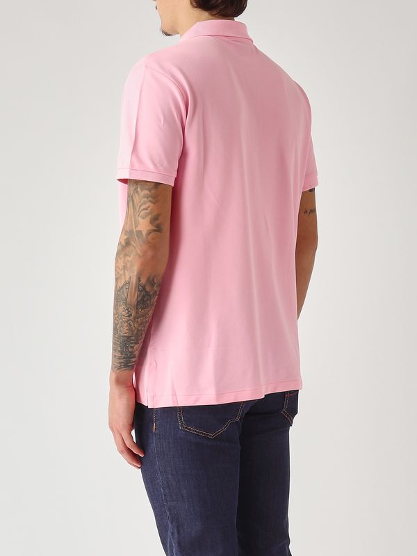 4. Polo custom slim fit en piqué de coton extensible pour homme Rose Polo Ralph Lauren 710941439