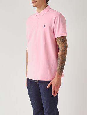 3. Polo custom slim fit en piqué de coton extensible pour homme Rose