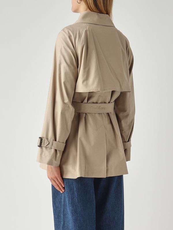 4. Trench Calle en coton mélangé pour femme Beige clair Max Mara the Cube 2619021114600