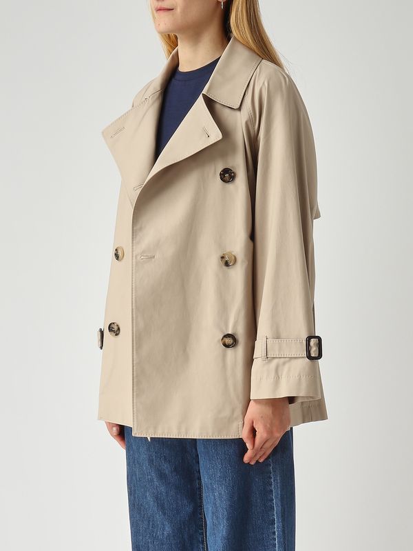 3. Trench Calle en coton mélangé pour femme Beige clair Max Mara the Cube 2619021114600