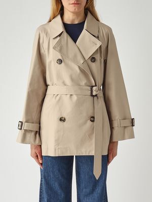 1. Trench Calle en coton mélangé pour femme Beige clair