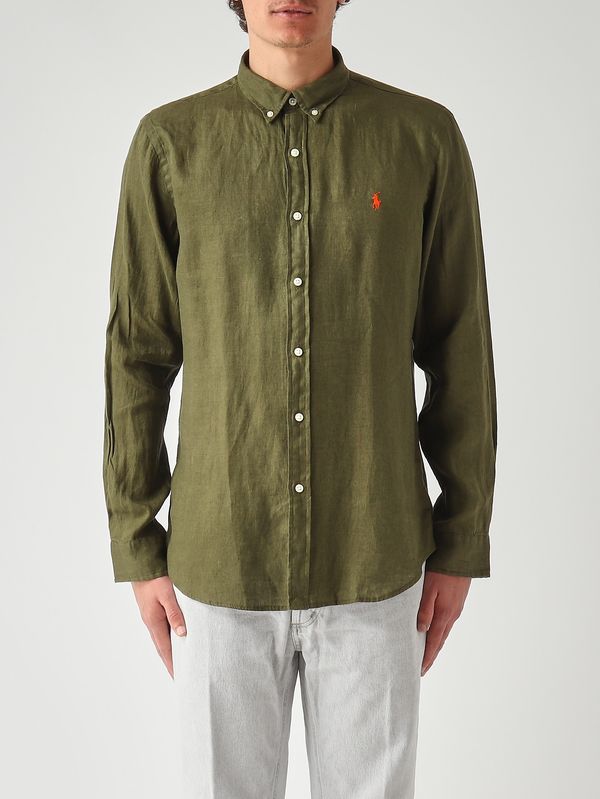 Men's slim fit linen shirt Military Polo Ralph Lauren