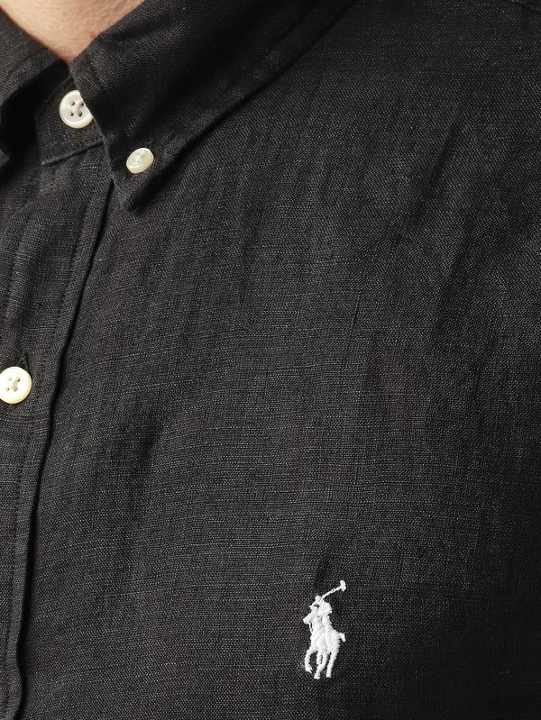 4. Herrenhemd Slim Fit aus Leinen Schwarz Polo Ralph Lauren 710968915