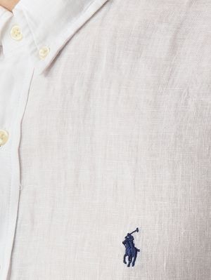 4. Herrenhemd Slim Fit aus Leinen Weiß