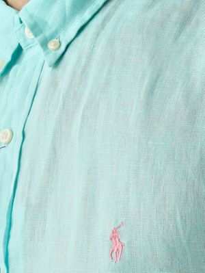 4. Camicia uomo slim fit in lino Turchese