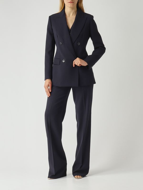 Max Mara Studio Women's Quasar trousers in virgin wool - Navy