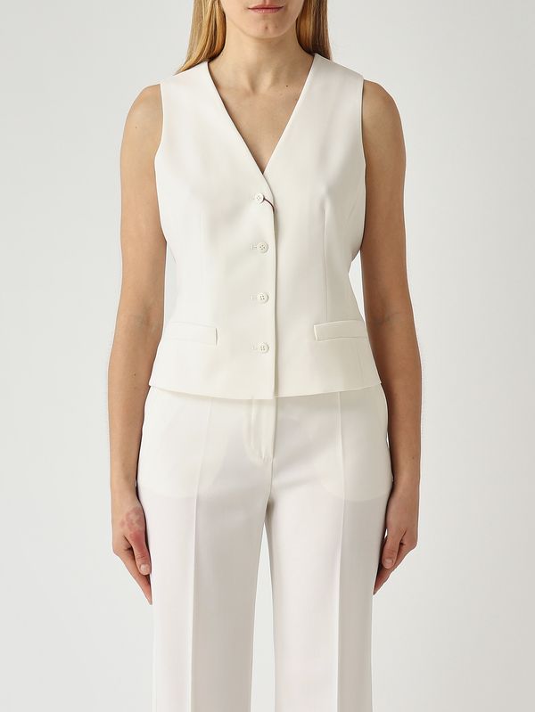 1. Gilet donna Madia in lana vergine Latte Max Mara Studio 2616151011600