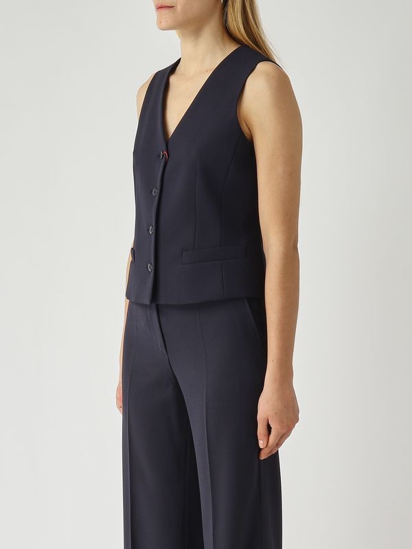 3. Gilet Madia en laine vierge pour femme Bleu marine Max Mara Studio 2616151011600