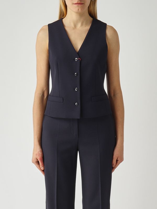 Chaleco de mujer Madia de lana virgen azul marino Max Mara Studio