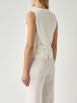 4. Gilet donna Madia in lana vergine Latte