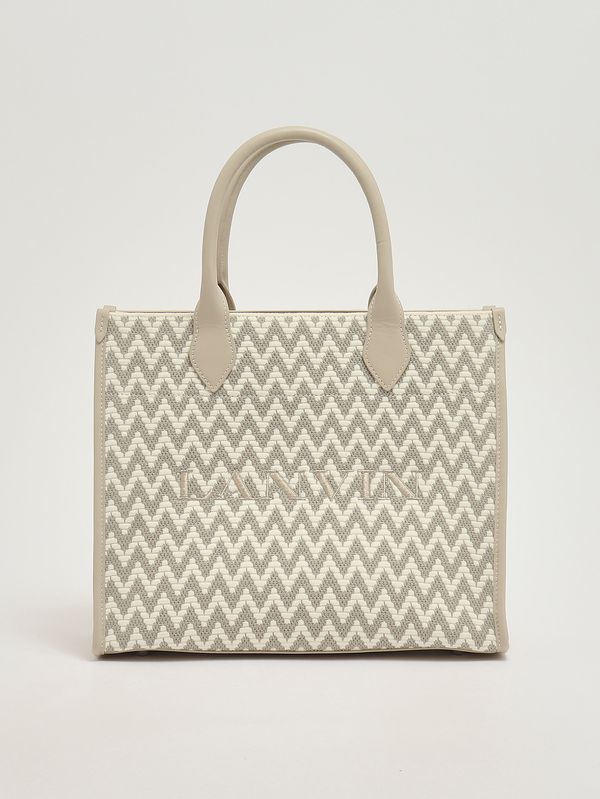 1. Mädchen-Handtasche aus Jacquard-Stoff Ecru Lanvin n30330