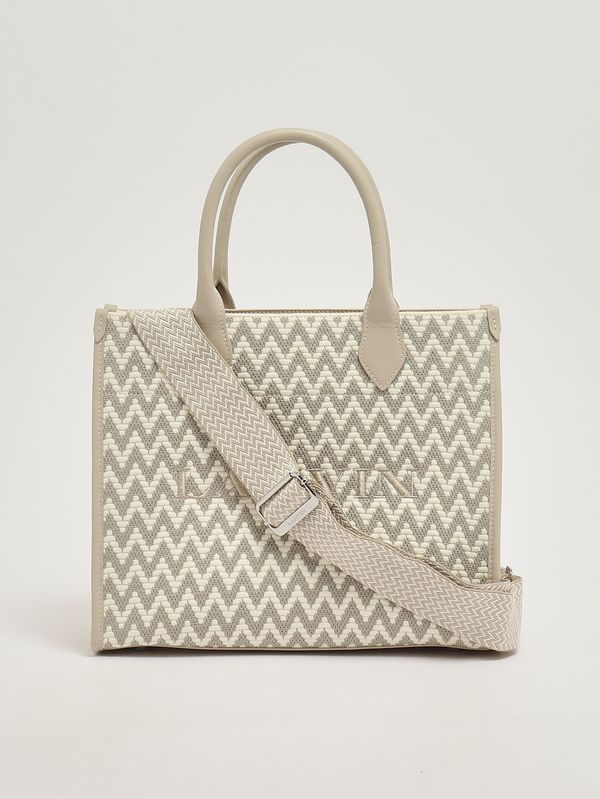 3. Mädchen-Handtasche aus Jacquard-Stoff Ecru Lanvin n30330