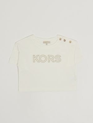 1. Girls' cotton T-shirt Off-white