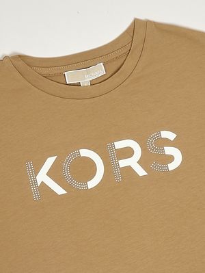 3. Girls' cotton T-shirt Beige