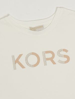 3. Mädchen-T-Shirt aus Baumwolle Schmutziges Weiß