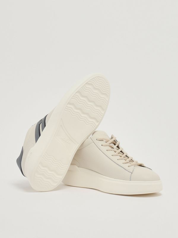 4. Men's H580 leather sneakers Ivory-Azure Hogan hxm5800dv42uxs
