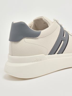 5. Men's H580 leather sneakers Ivory-Azure