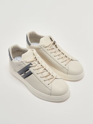 2. Men's H580 leather sneakers Ivory-Azure