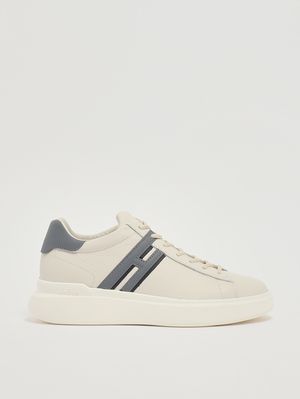 1. Men's H580 leather sneakers Ivory-Azure