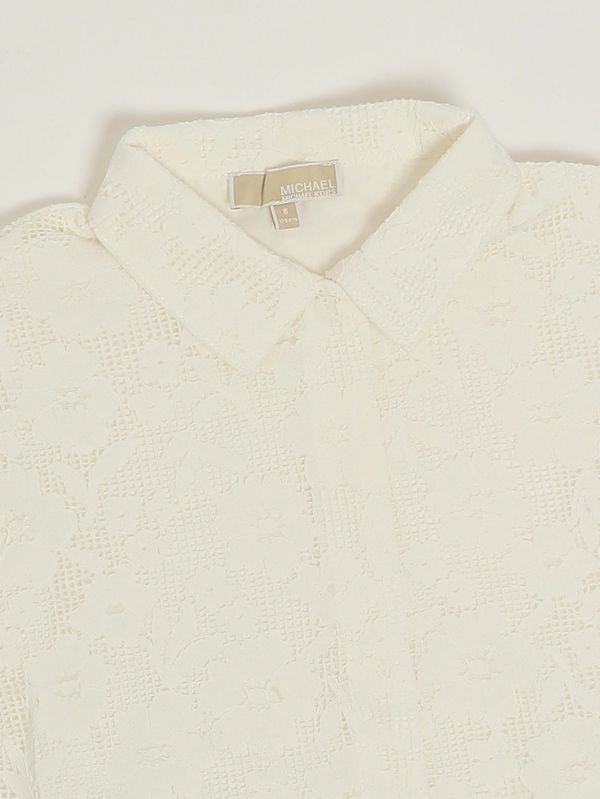 3. Mädchenhemd aus Baumwollmischung Schmutziges Weiß Michael Kors r30645