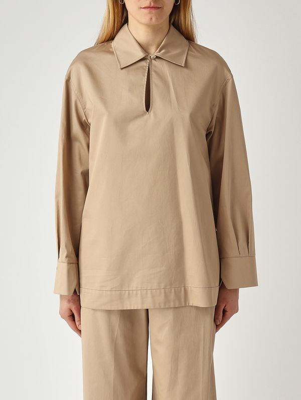 1. Camicia donna Abano in cotone Camel MM Max Mara 2616191017600