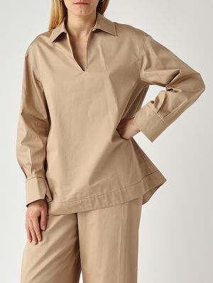 5. Camicia donna Abano in cotone Camel