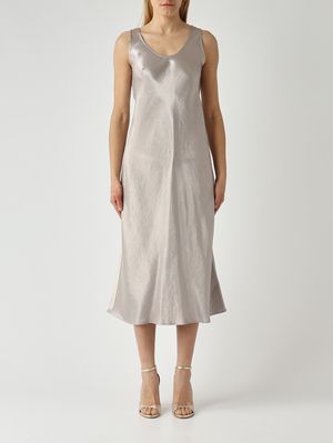 1. Robe Talete en tissu effet satiné pour femme Gris Perle