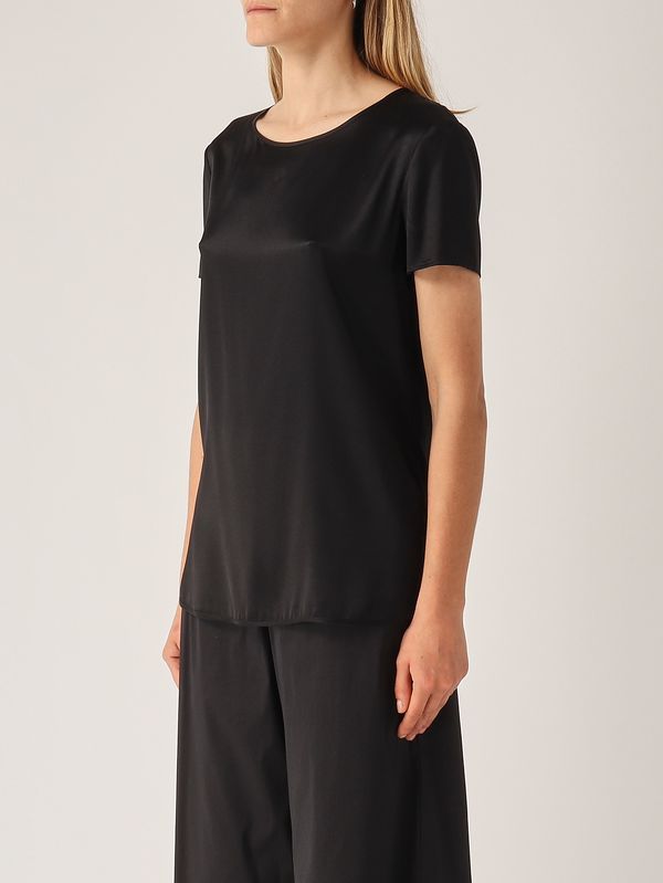 3. Blusa donna Cortona in seta stretch Nero MM Max Mara 2616111037600