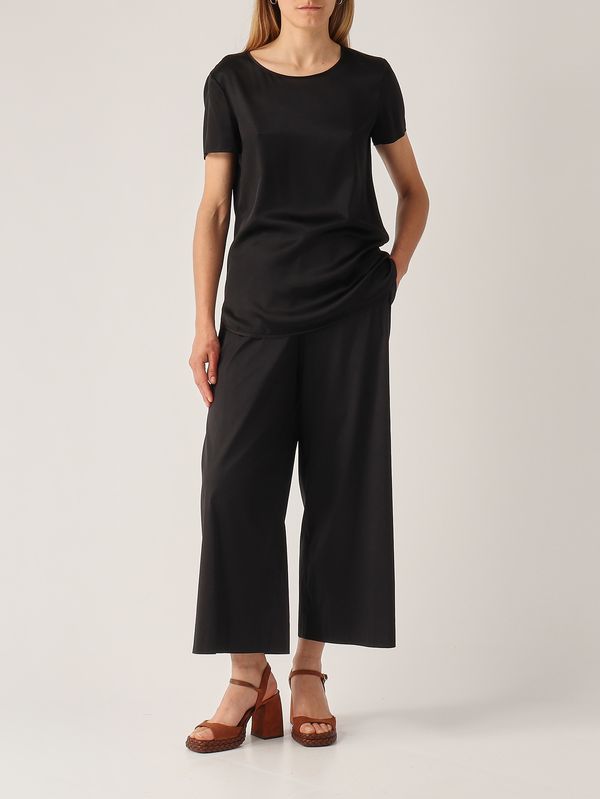 2. Blusa donna Cortona in seta stretch Nero MM Max Mara 2616111037600