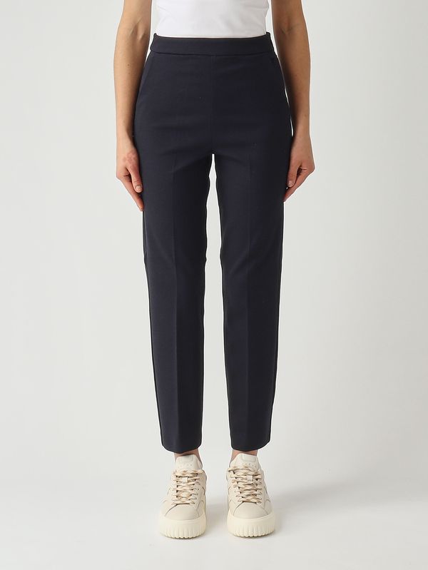 Pantalone donna Fantino in misto viscosa stretch Navy MM Max Mara