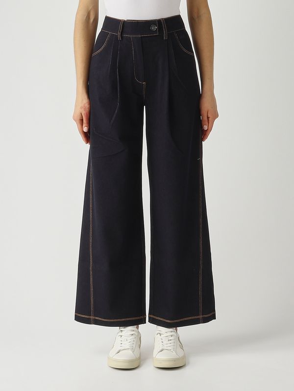 Pantalone donna Sarta in misto cotone stretch Denim Scuro MM Max Mara