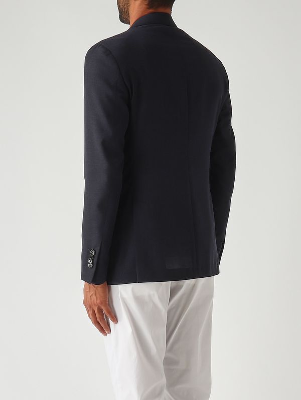 4. Iconic-Herrenblazer aus Wolle Marineblau Lardini cn688aeeic54406